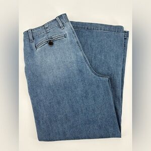 Lands' End Wide Leg Stretch Blue Trouser Jeans Women’s 8